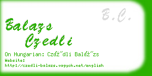 balazs czedli business card